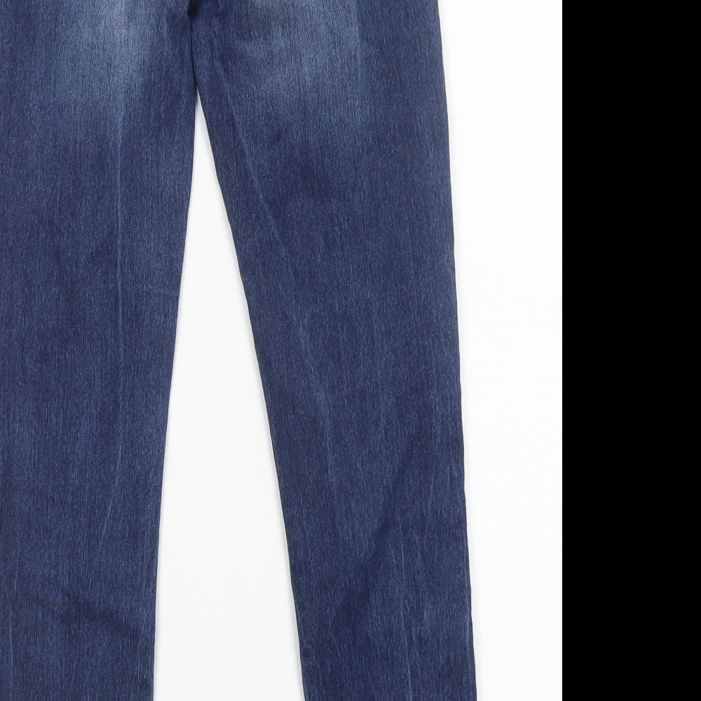 F&F Girls Blue  Cotton Straight Jeans Size 10-11 Years  Regular Button