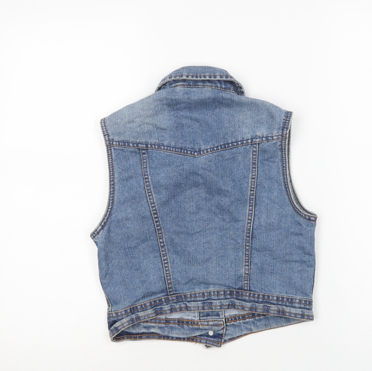 New Look Womens Blue   Gilet Waistcoat Size 8  Button