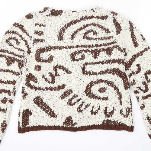 J.Stars  Womens Beige Round Neck  Polyester Cardigan Jumper Size S