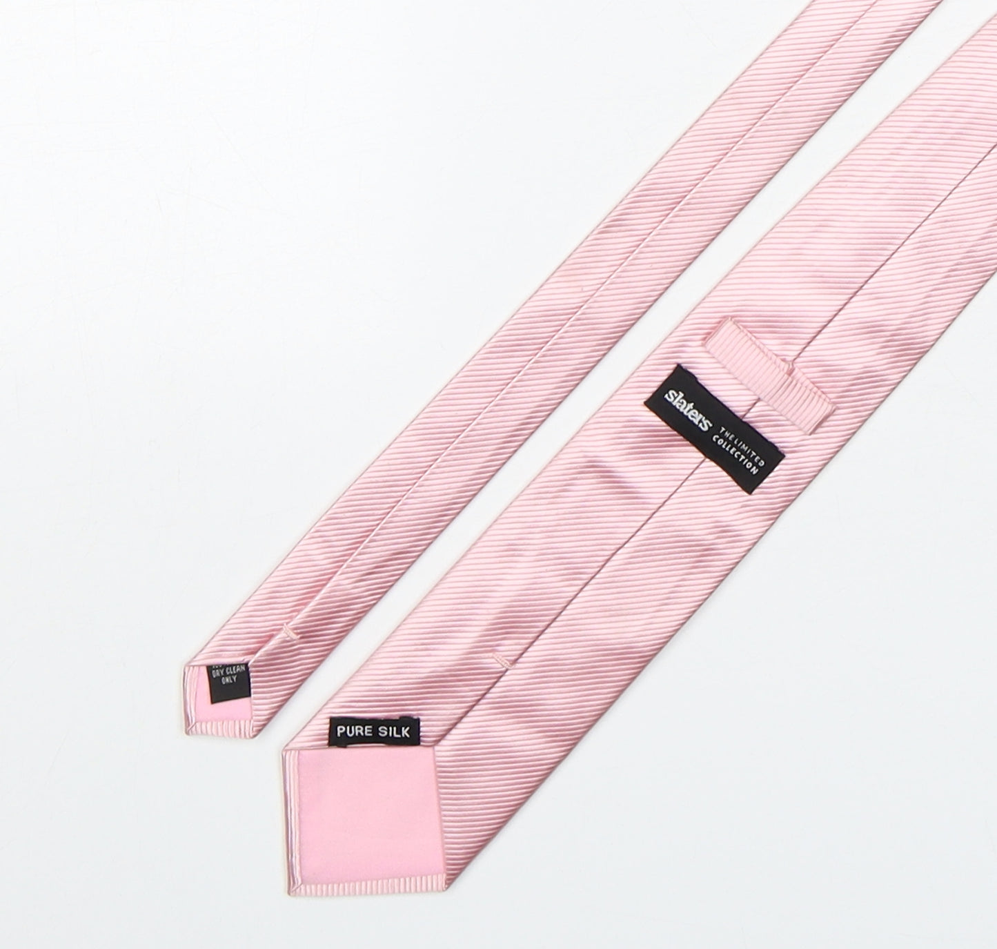 Slaters Mens Pink  Silk Pointed Tie One Size