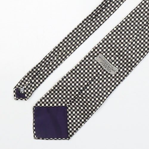 Woods & Gray Mens Multicoloured Plaids & Checks Silk Pointed Tie One Size