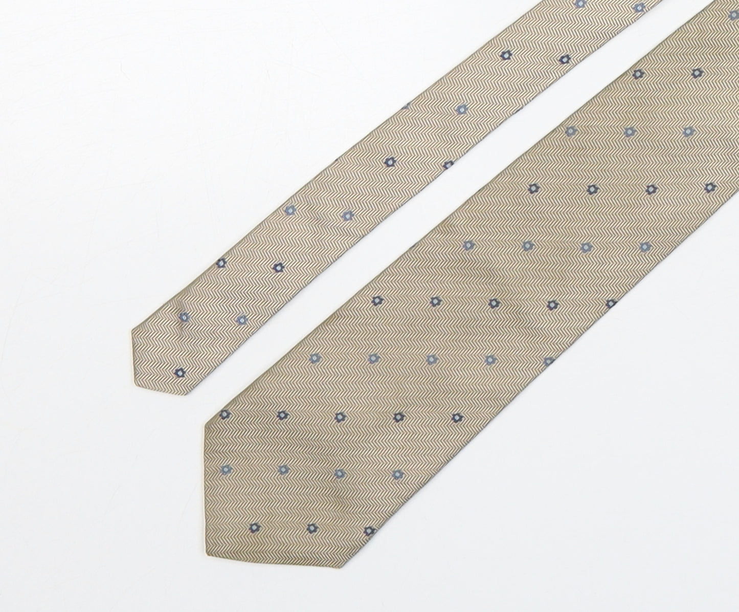 Marks and Spencer Mens Bronze Floral Silk Pointed Tie One Size