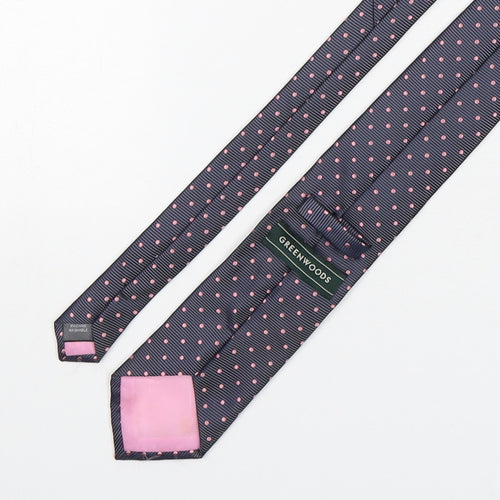 Greenwoods Mens Multicoloured Polka Dot Polyester Pointed Tie One Size