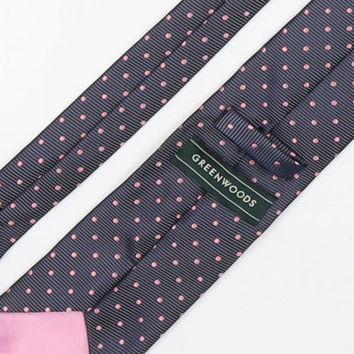 Greenwoods Mens Multicoloured Polka Dot Polyester Pointed Tie One Size