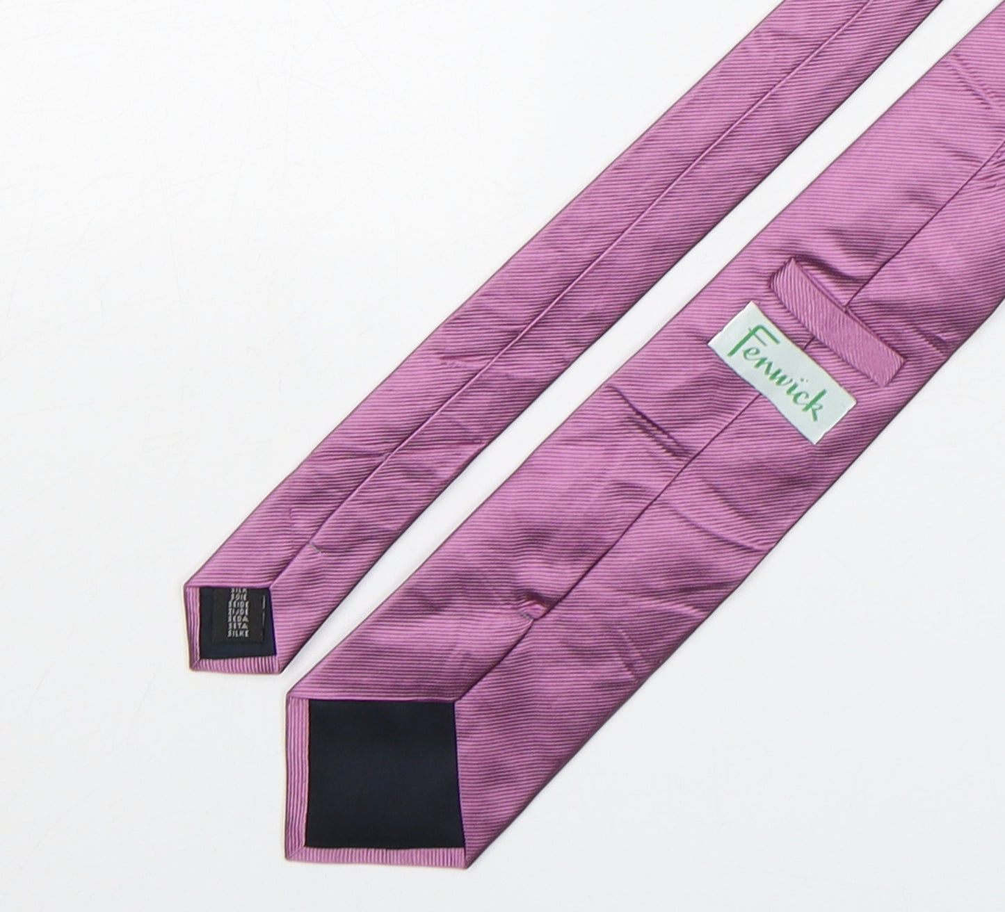 Fenwick Mens Purple  Silk Pointed Tie One Size
