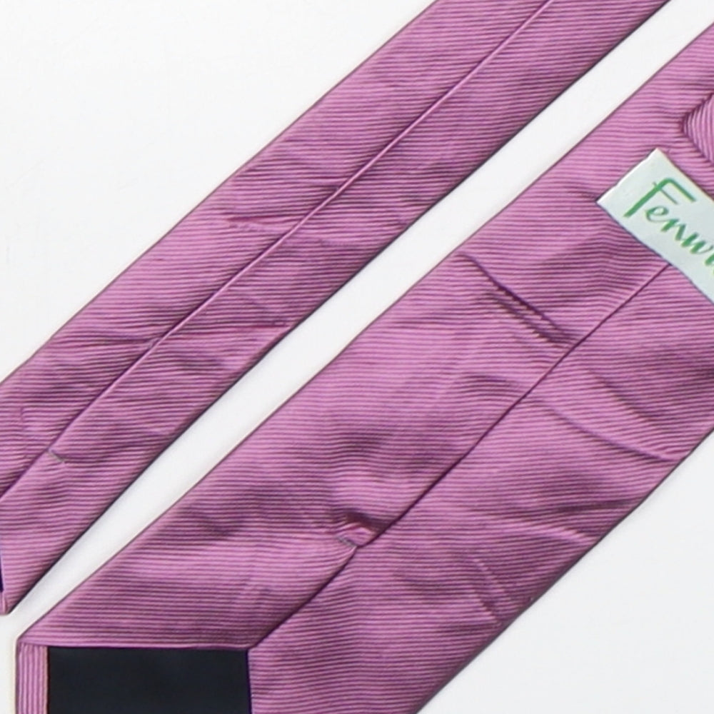Fenwick Mens Purple  Silk Pointed Tie One Size