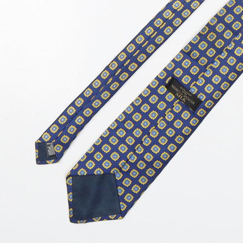 Marks and Spencer Mens Multicoloured Floral Silk Pointed Tie One Size