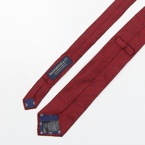 Hammond & CO Mens Red Polka Dot Silk Pointed Tie One Size