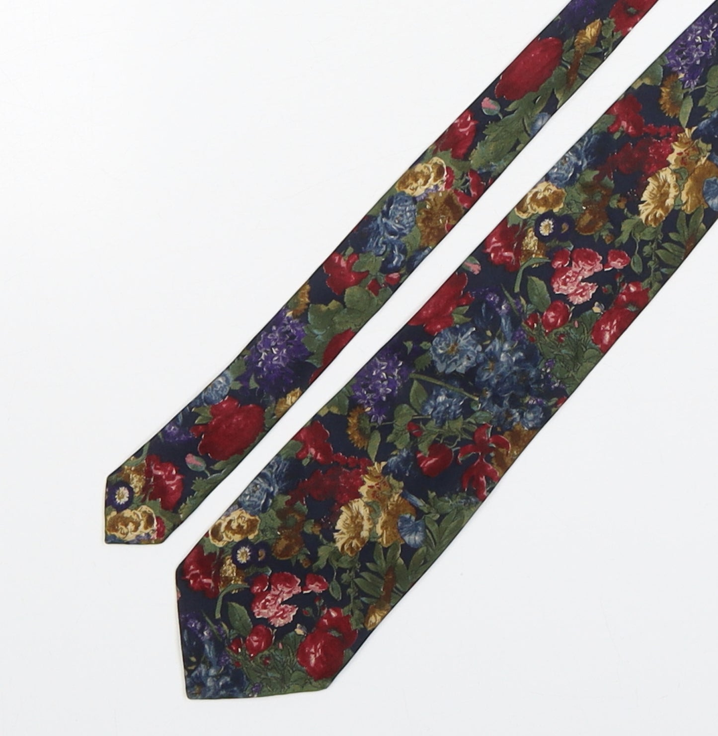Marks and Spencer Mens Multicoloured Floral Silk Pointed Tie One Size