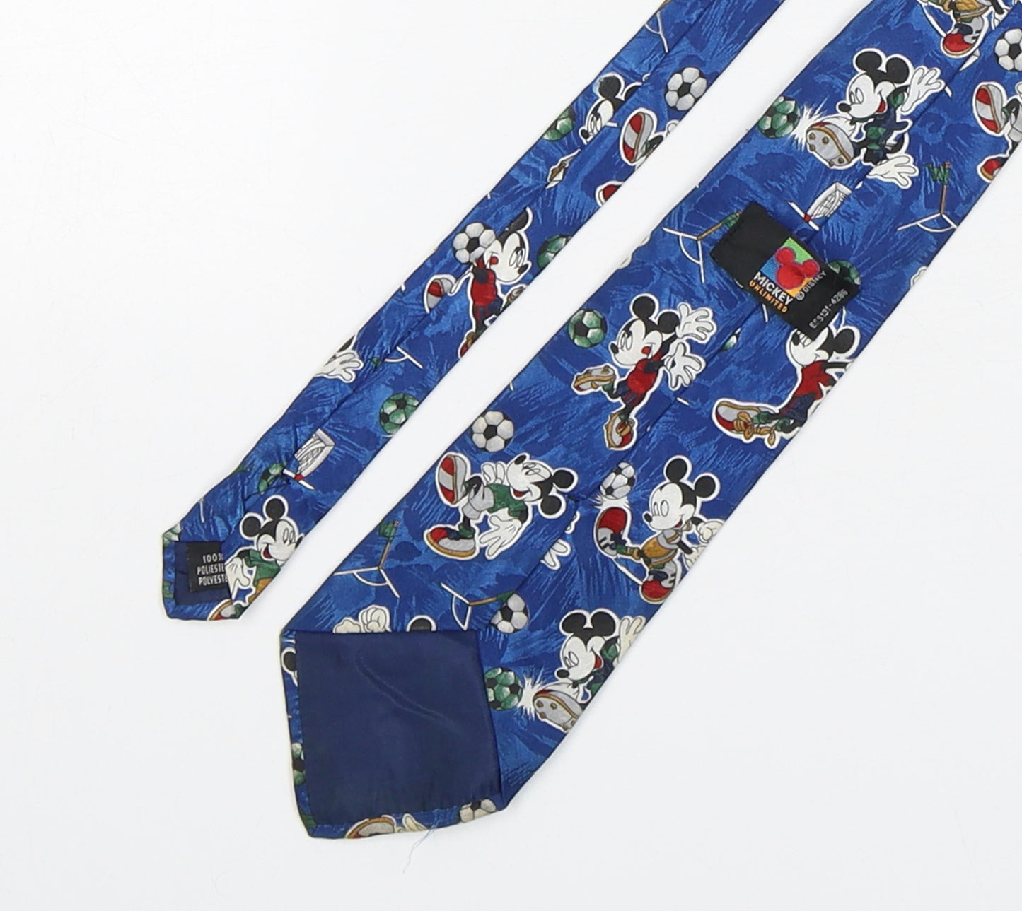 Mickey Unlimited Mens Multicoloured Geometric Polyester Pointed Tie One Size - Mickey Mouse