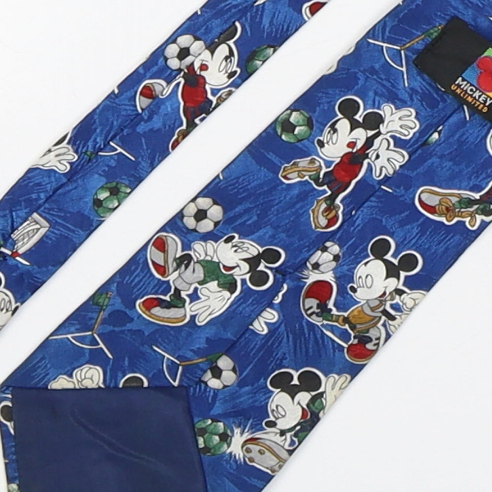 Mickey Unlimited Mens Multicoloured Geometric Polyester Pointed Tie One Size - Mickey Mouse