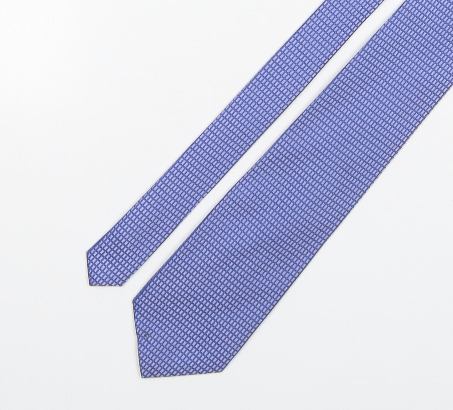 Van Hausen Mens Blue Plaids & Checks Silk Pointed Tie One Size