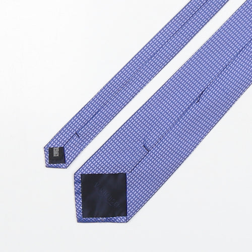 Van Hausen Mens Blue Plaids & Checks Silk Pointed Tie One Size