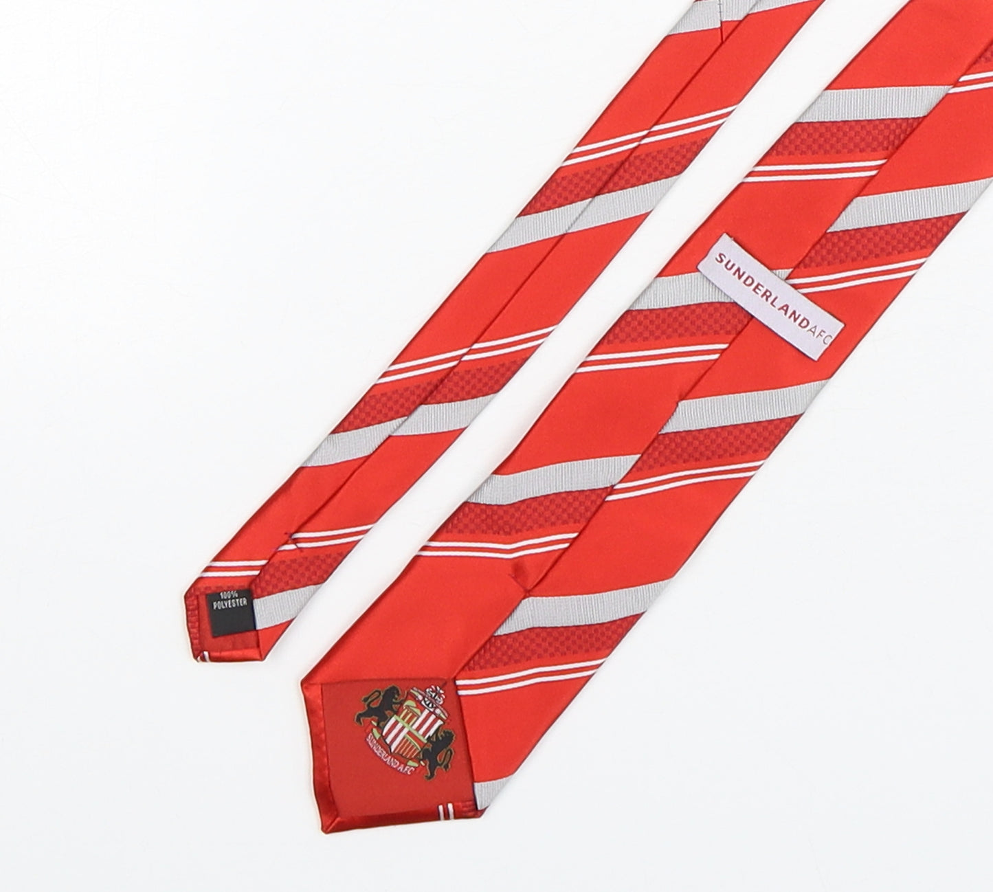 Sunderland AFC Mens Red Striped Polyester Pointed Tie One Size