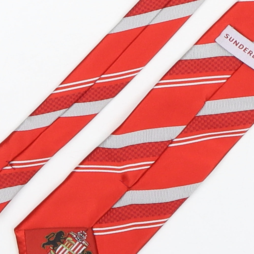 Sunderland AFC Mens Red Striped Polyester Pointed Tie One Size