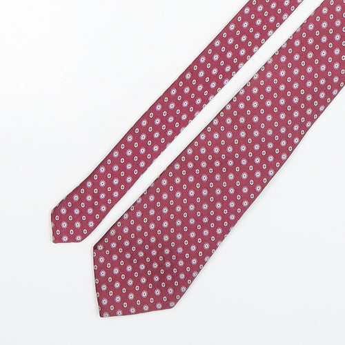 Cafe Cotton  Mens Multicoloured Polka Dot Silk Pointed Tie One Size