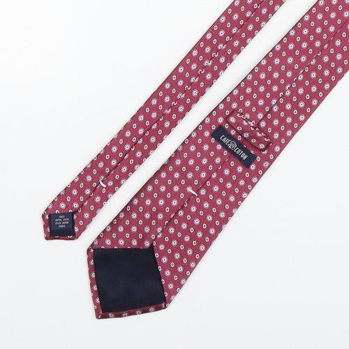 Cafe Cotton  Mens Multicoloured Polka Dot Silk Pointed Tie One Size