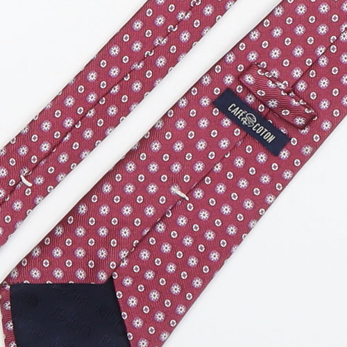 Cafe Cotton  Mens Multicoloured Polka Dot Silk Pointed Tie One Size