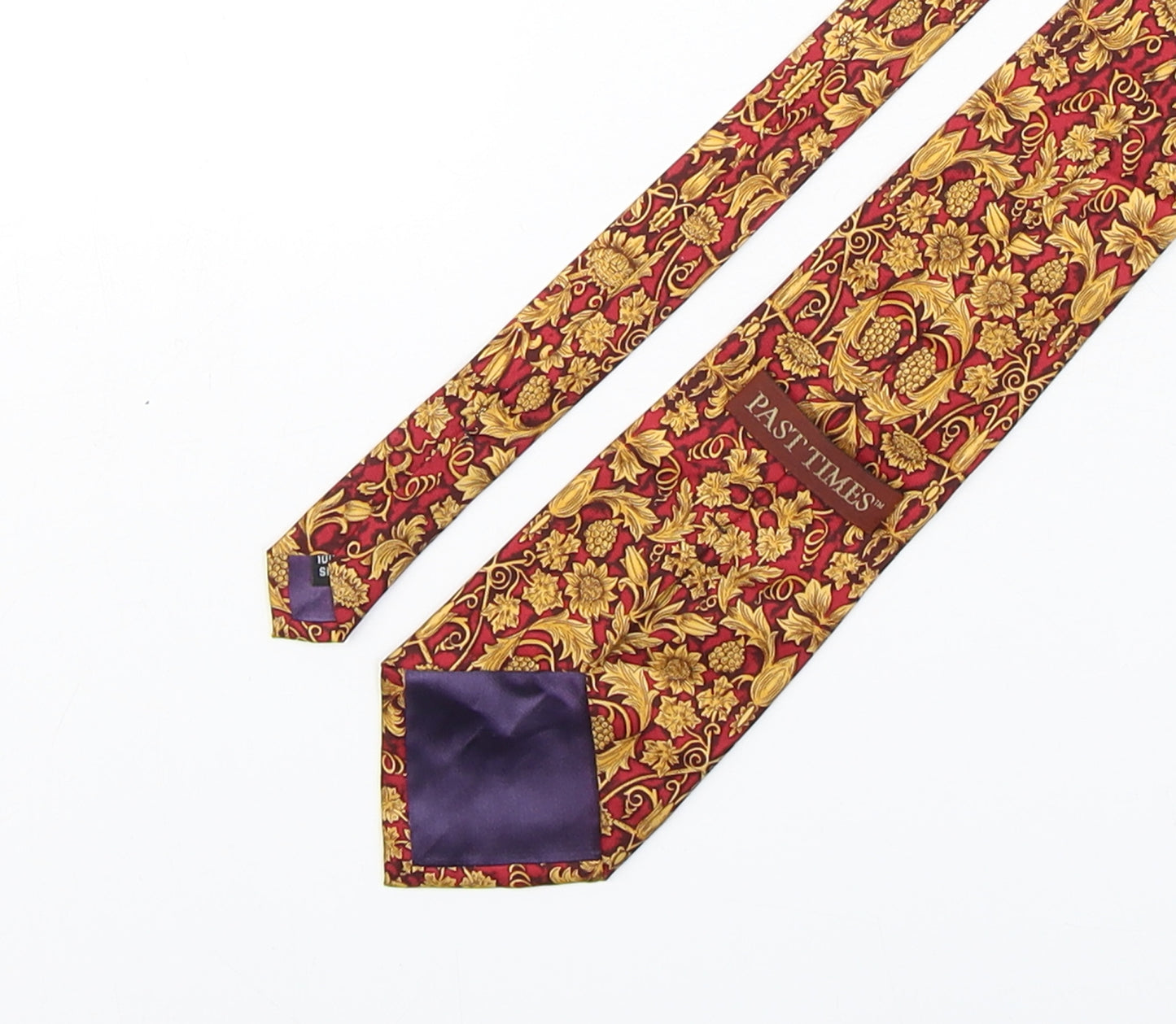pasttimes  Mens Multicoloured Paisley Silk Pointed Tie One Size