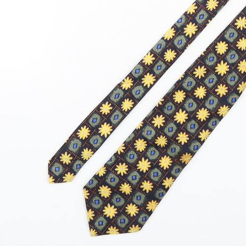 Denenhams Mens Multicoloured Floral Polyester Pointed Tie One Size