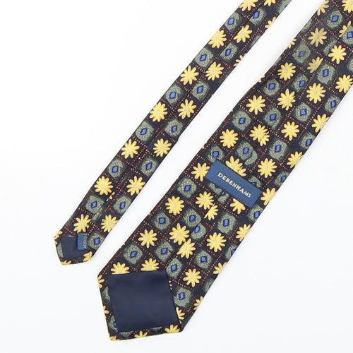 Denenhams Mens Multicoloured Floral Polyester Pointed Tie One Size