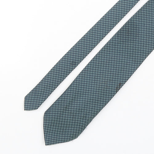 Marks and Spencer Mens Green Geometric Polyester Pointed Tie One Size