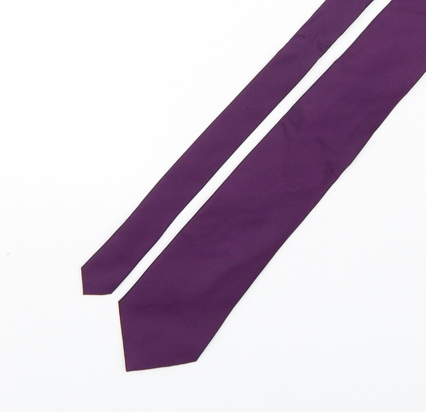 Marks and Spencer Mens Purple  Silk Pointed Tie One Size