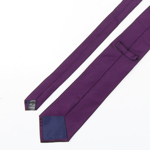 Marks and Spencer Mens Purple  Silk Pointed Tie One Size