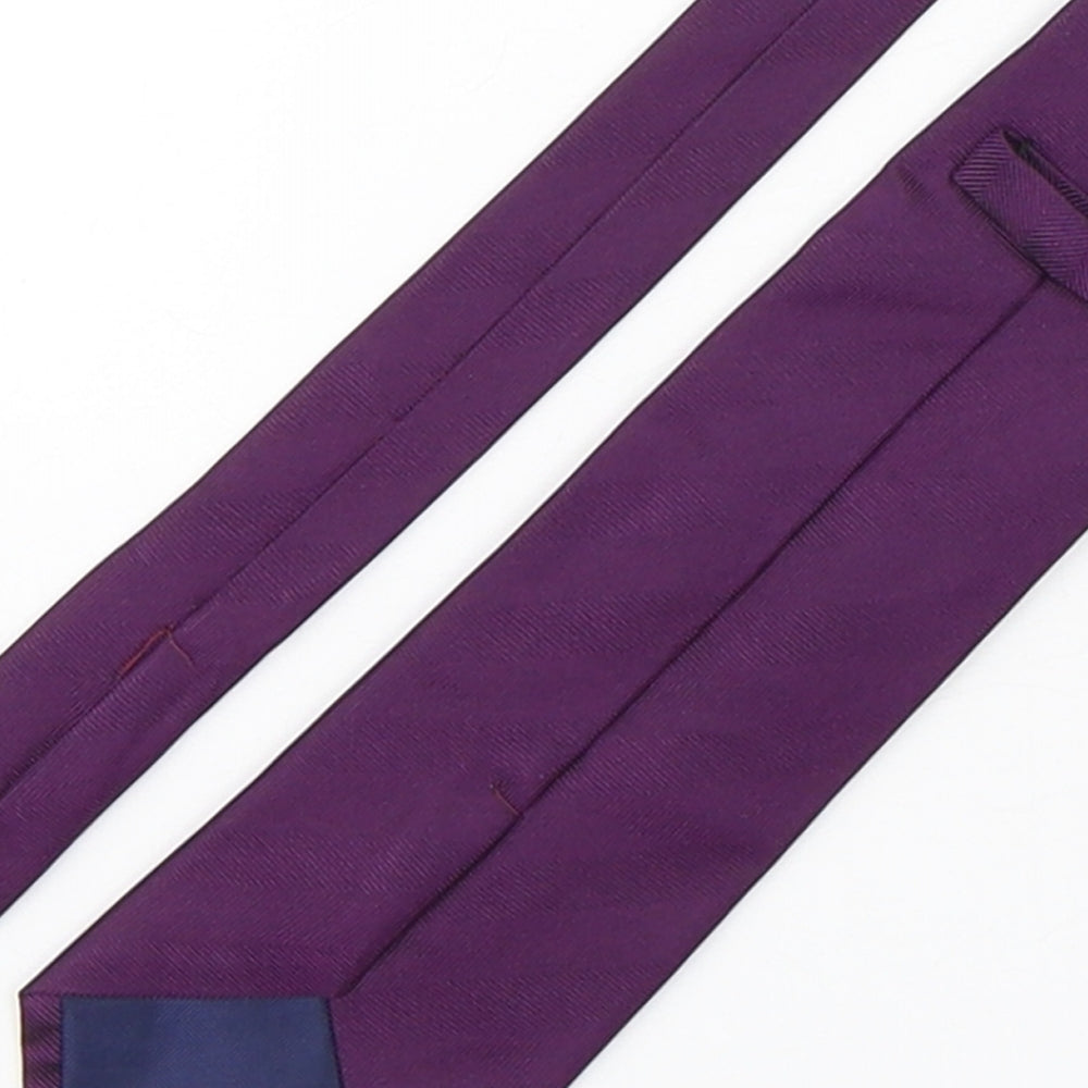 Marks and Spencer Mens Purple  Silk Pointed Tie One Size