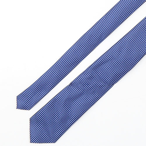 NEXT Mens Blue Geometric Polyester Pointed Tie One Size