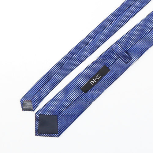 NEXT Mens Blue Geometric Polyester Pointed Tie One Size