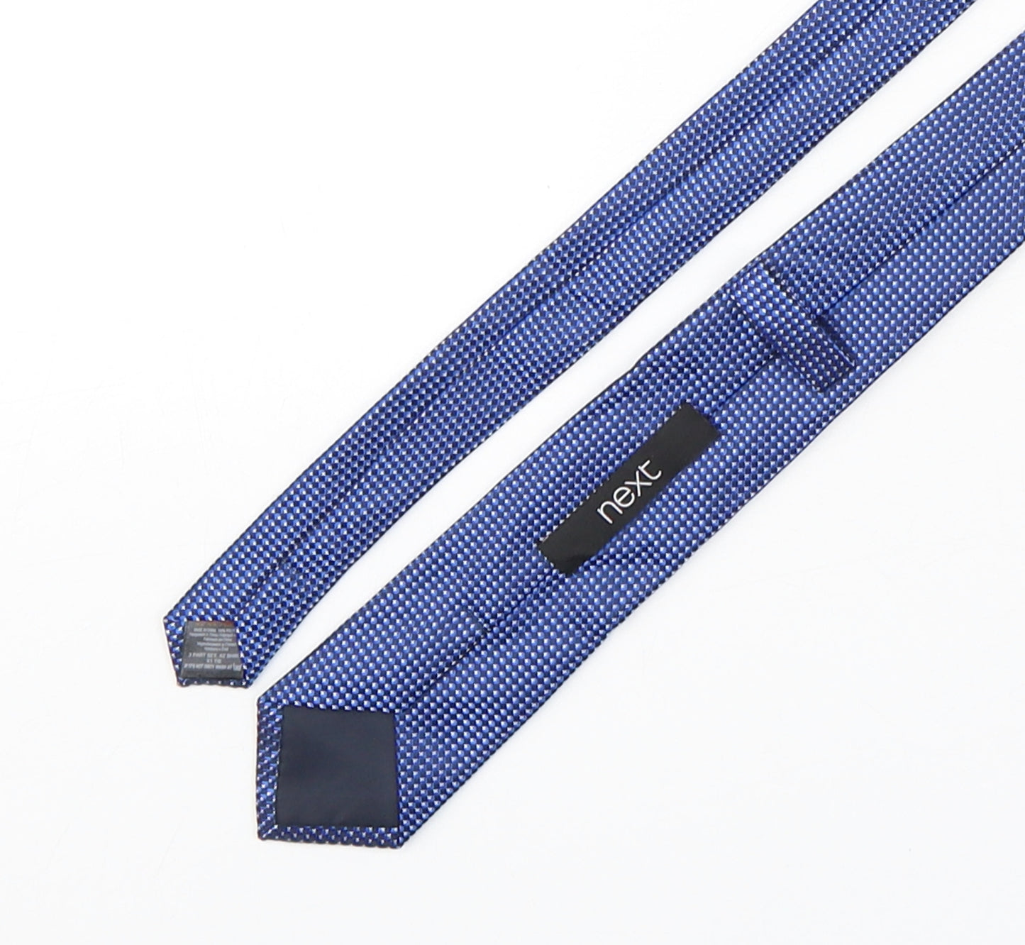 NEXT Mens Blue Geometric Polyester Pointed Tie One Size