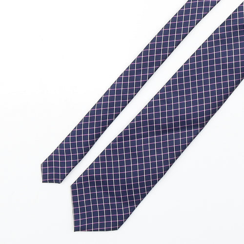 Marks and Spencer Mens Purple Plaids & Checks Silk Pointed Tie One Size