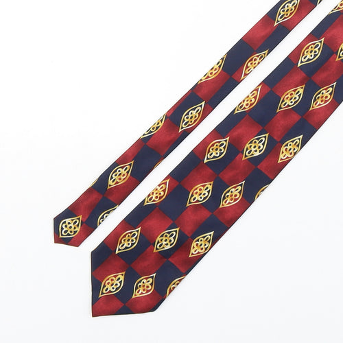 Marks and Spencer Mens Multicoloured Plaids & Checks Silk Pointed Tie One Size
