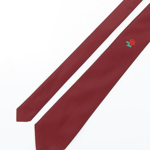 Bonmarché Mens Red Floral Polyester Pointed Tie One Size