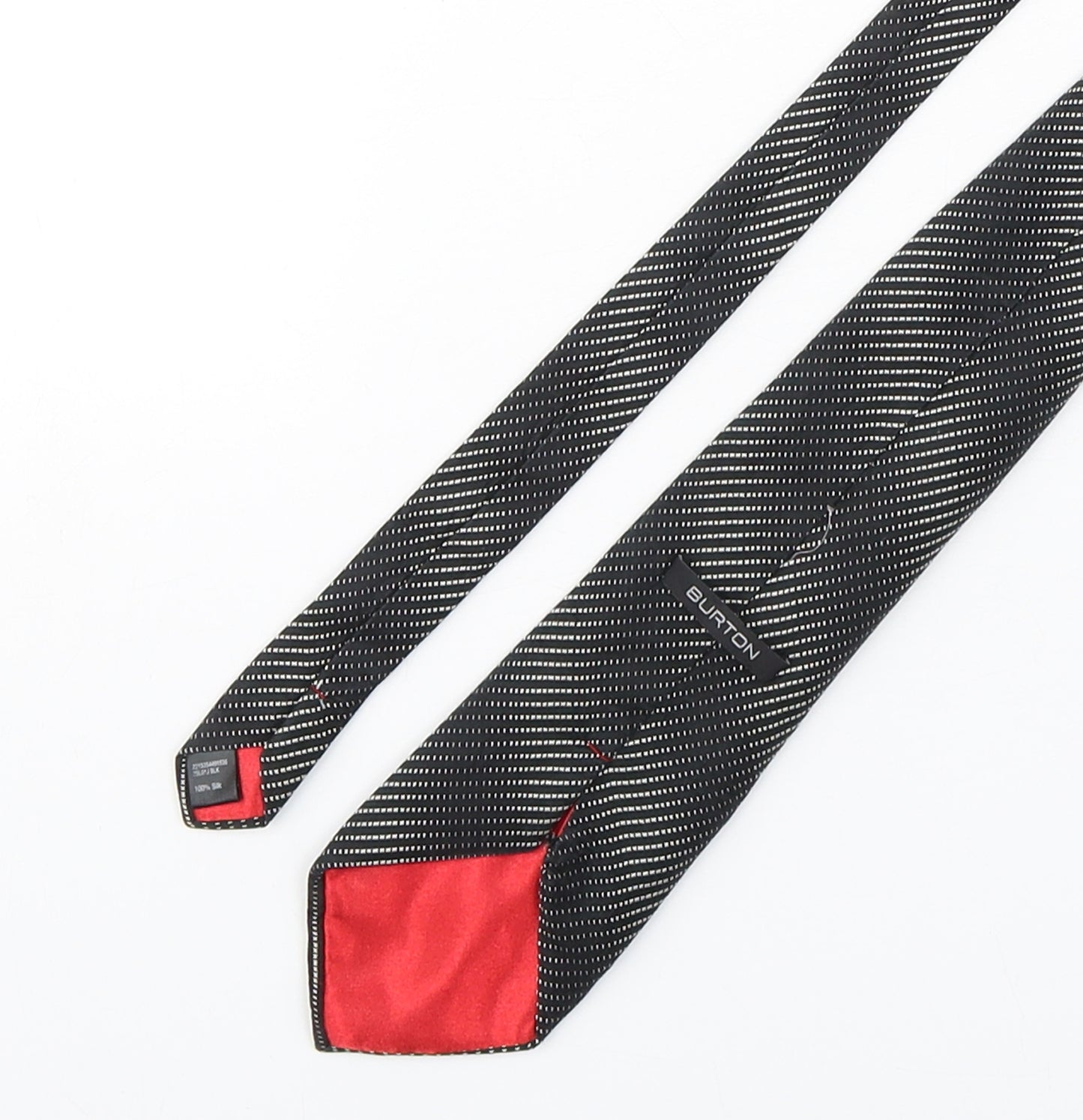 Burton  Mens Multicoloured Striped Silk Pointed Tie One Size