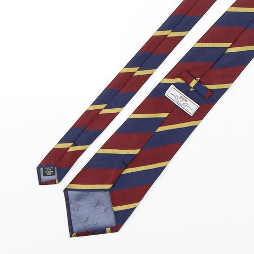 Hawes & Curtis  Mens Multicoloured Striped Silk Pointed Tie One Size