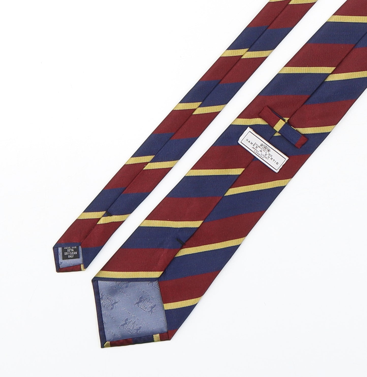 Hawes & Curtis  Mens Multicoloured Striped Silk Pointed Tie One Size