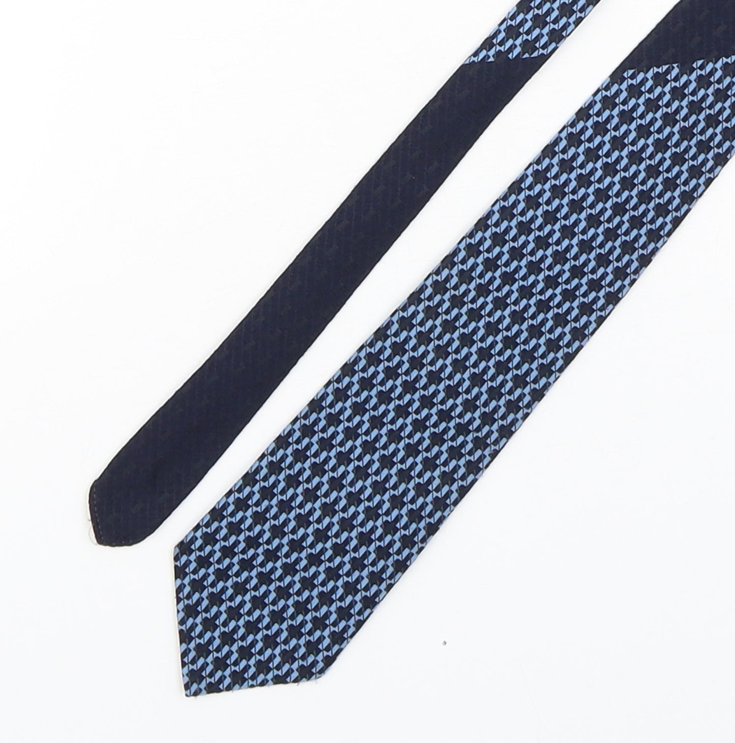 Tootal Mens Blue Geometric Polyester Pointed Tie One Size