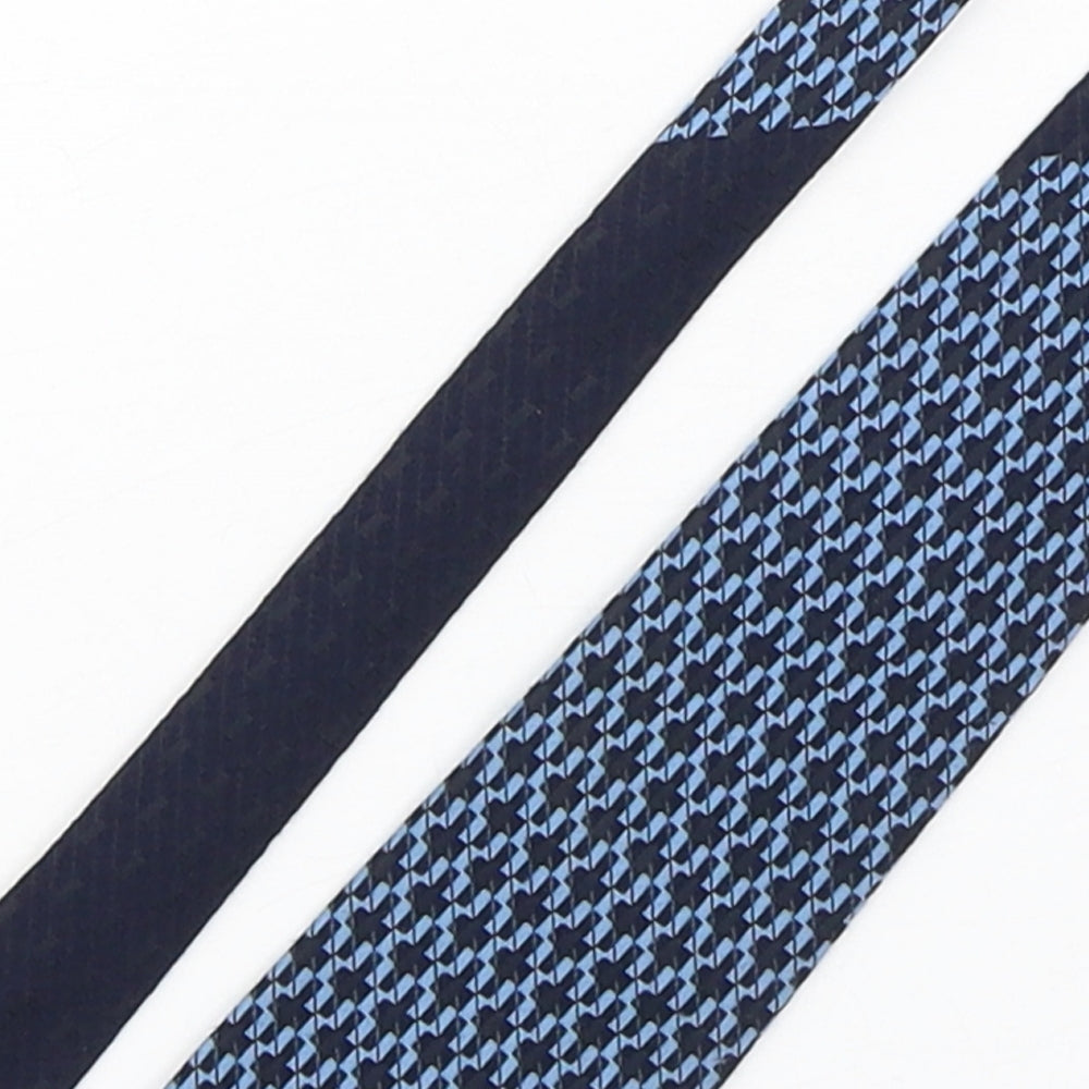 Tootal Mens Blue Geometric Polyester Pointed Tie One Size