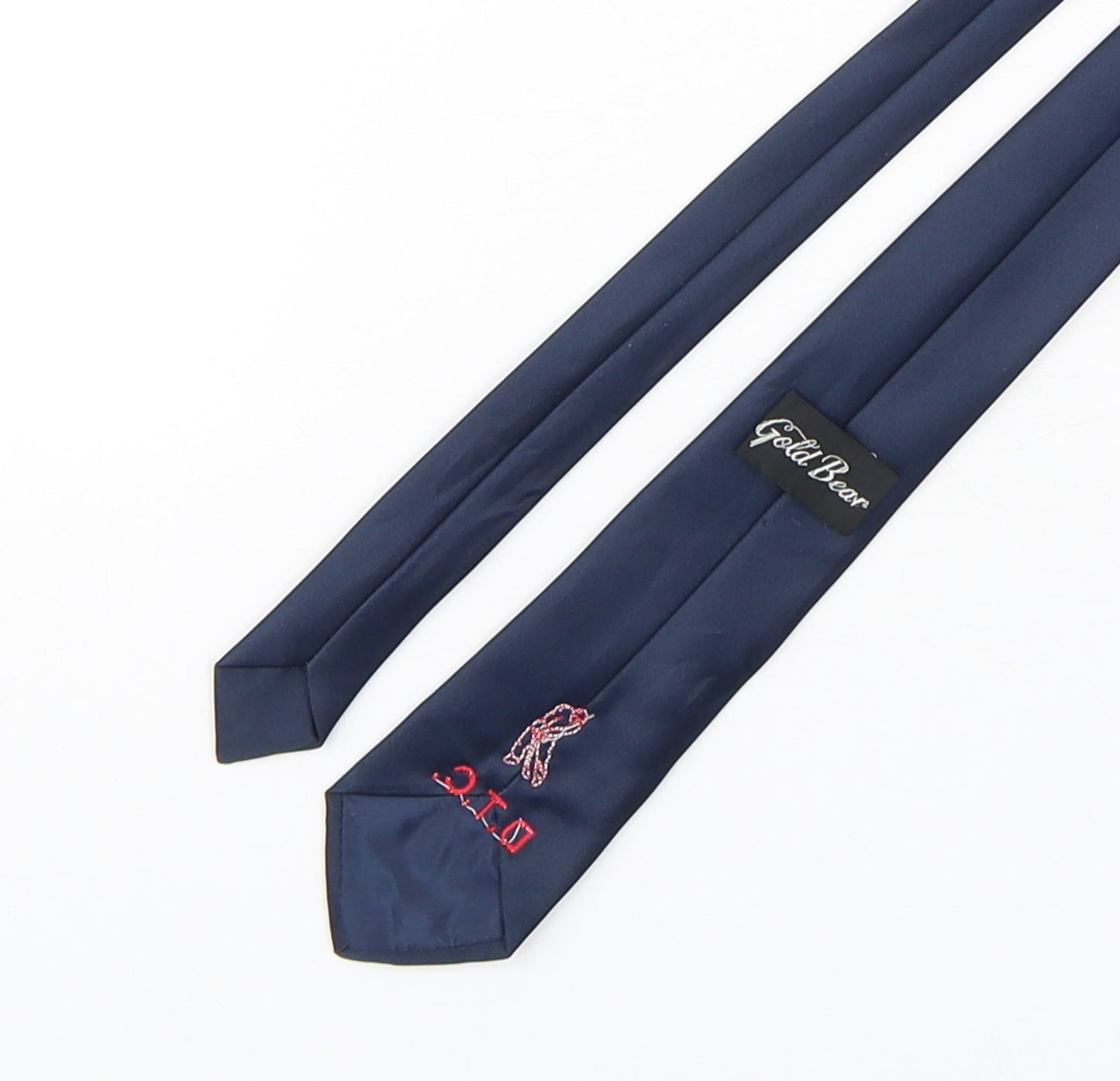 Gold Bear Mens Blue  Polyester Pointed Tie One Size