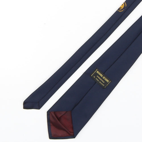 Insignia Designs Mens Blue  Polyester Pointed Tie One Size