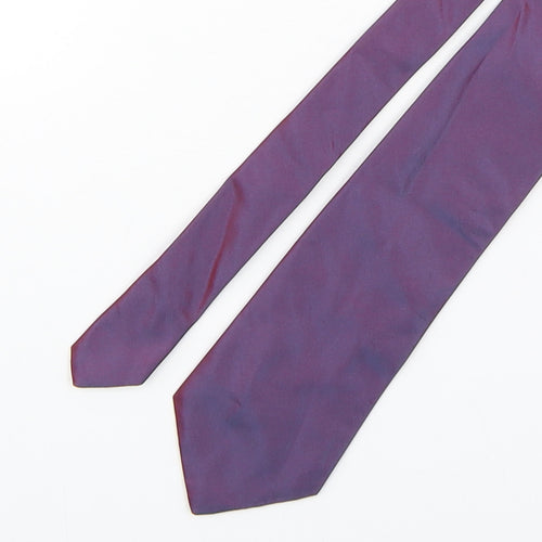 Linea Mens Purple  Silk Pointed Tie One Size