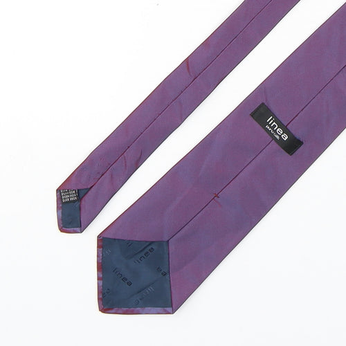 Linea Mens Purple  Silk Pointed Tie One Size