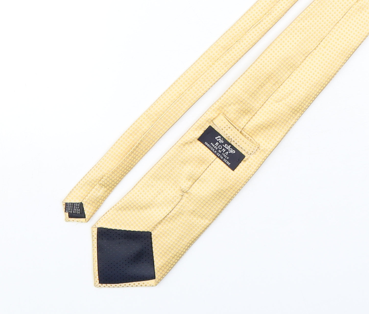 Tie Shop Mens Gold Grenadine Silk Pointed Tie One Size