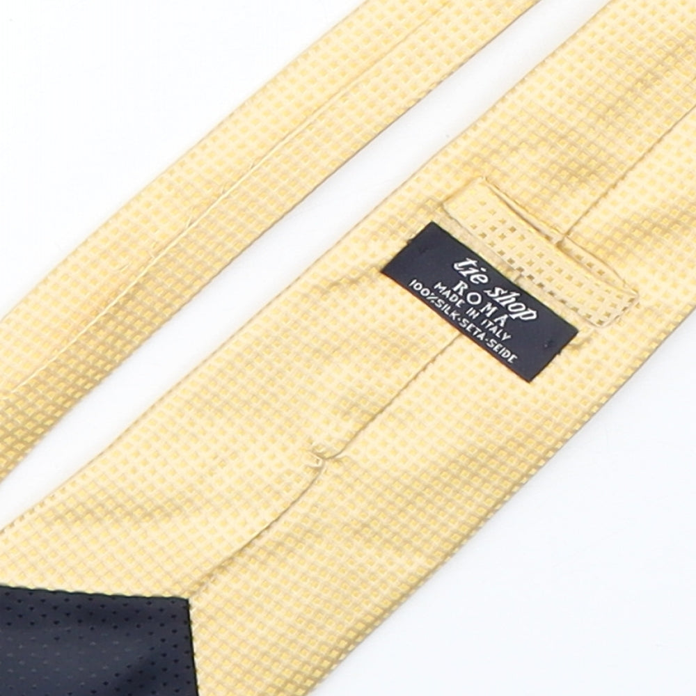 Tie Shop Mens Gold Grenadine Silk Pointed Tie One Size