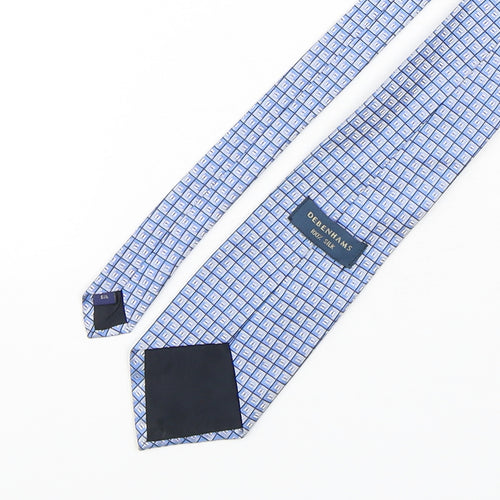 Debenhams Mens Blue Plaids & Checks Silk Pointed Tie One Size