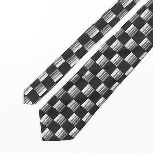 Burton  Mens Multicoloured Geometric Silk Pointed Tie One Size