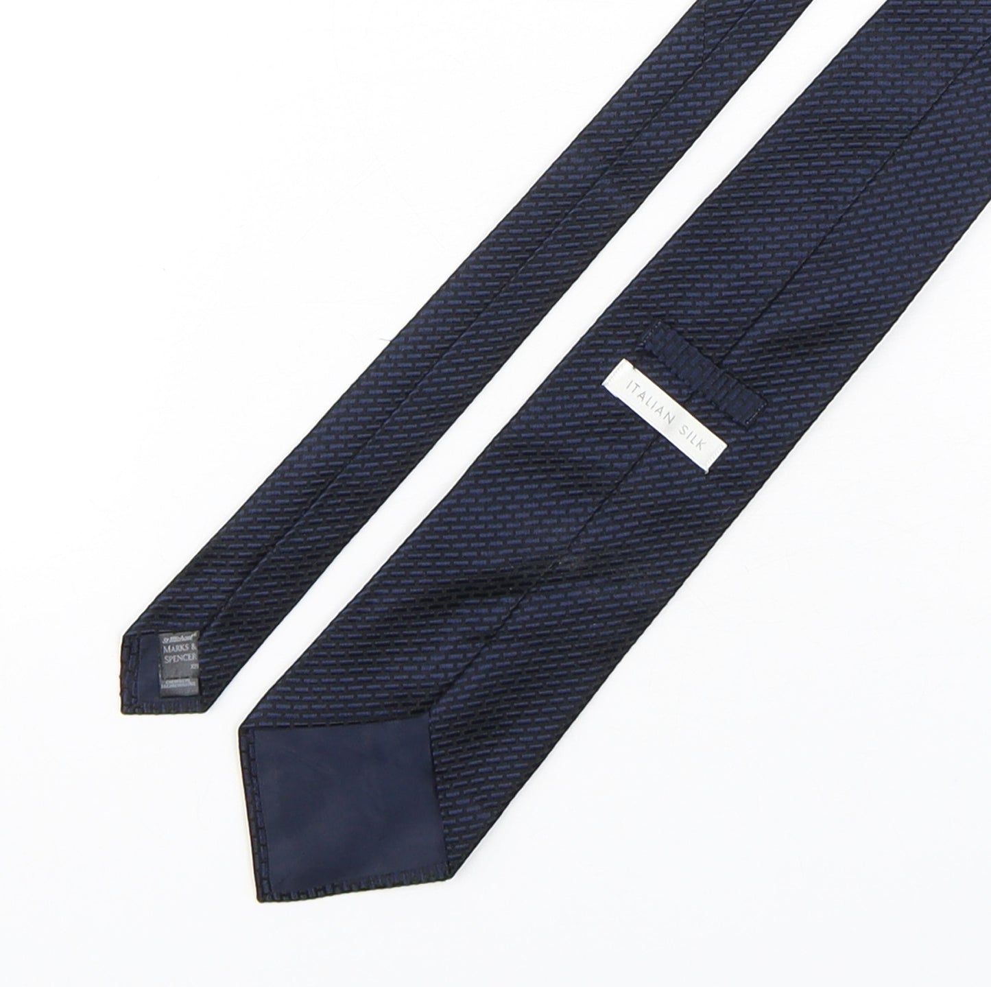 StMichael Mens Blue Plaids & Checks Silk Pointed Tie One Size