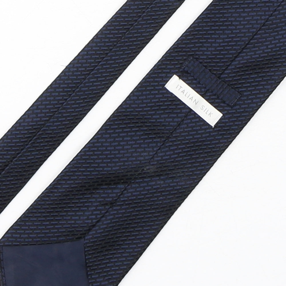 StMichael Mens Blue Plaids & Checks Silk Pointed Tie One Size